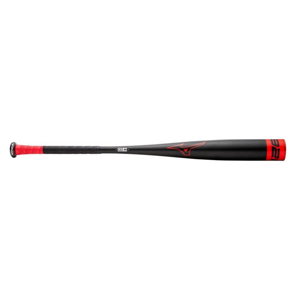 Bate Mizuno Beisbol B21-HOT METAL - BBCOR Baseball Bat (-3) Para Hombre Negros/Rojos 6023789-QF